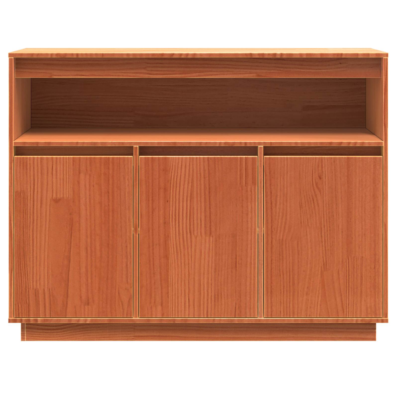 Sideboard Wachsbraun 104,5 x 34 x 80 cm Massives Kiefernholz