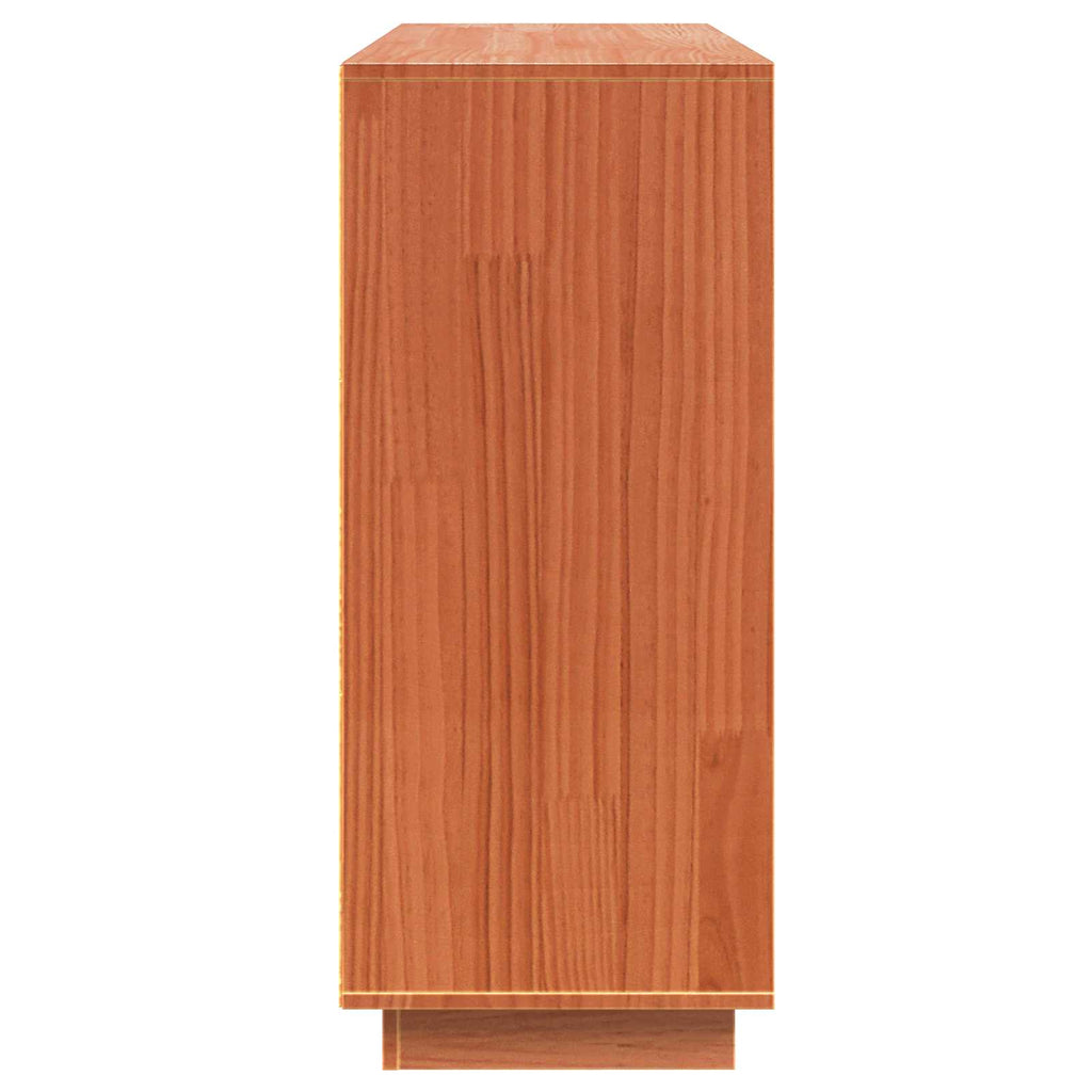 Sideboard Wachsbraun 104,5 x 34 x 80 cm Massives Kiefernholz