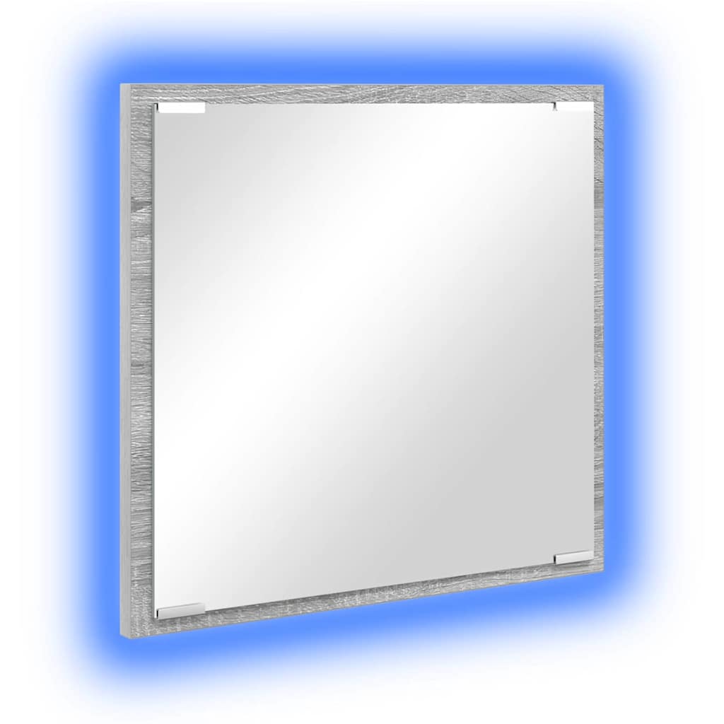 LED-Badezimmerspiegel Graues Sonoma 40 x 37 x 8.5 cm