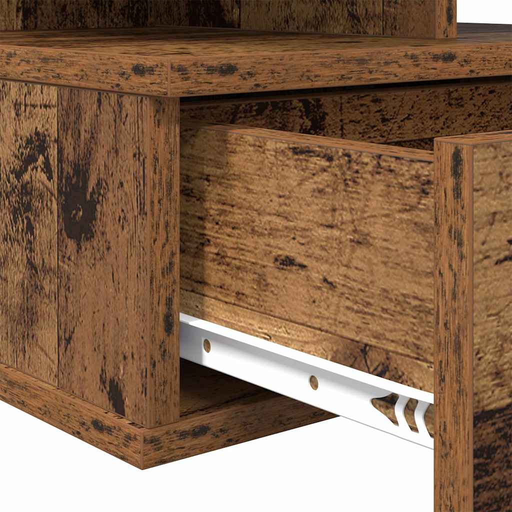 Schwebender Nachttisch Altholz 40 x 31 x 28 cm Holzwerkstoff