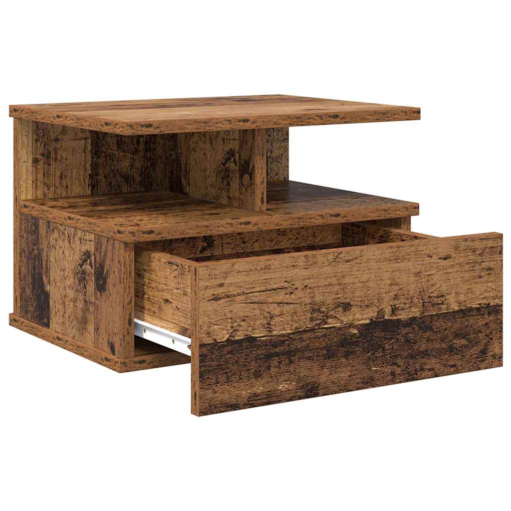 Schwebender Nachttisch 2 pcs Altholz 40 x 31 x 28 cm