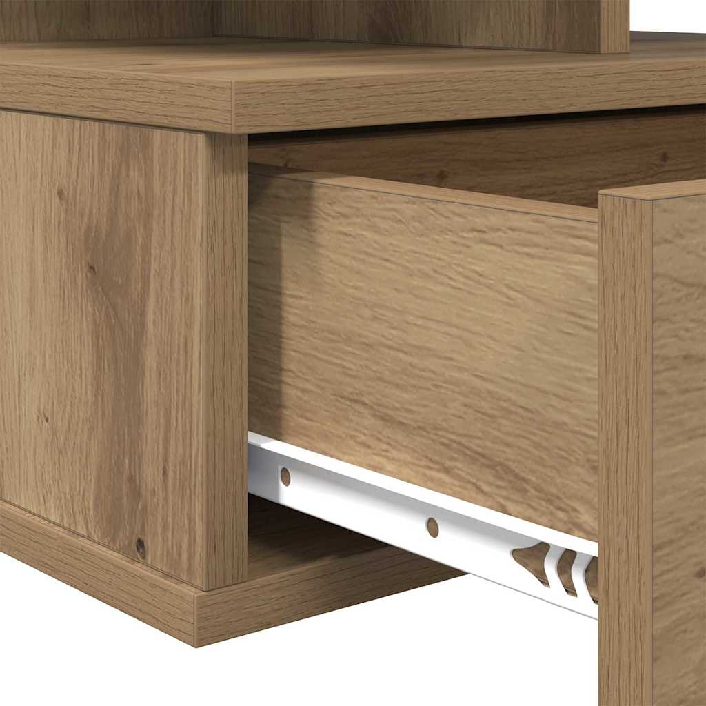 Schwebender Nachttisch 2 pcs Artisan-Eiche 40 x 31 x 28 cm