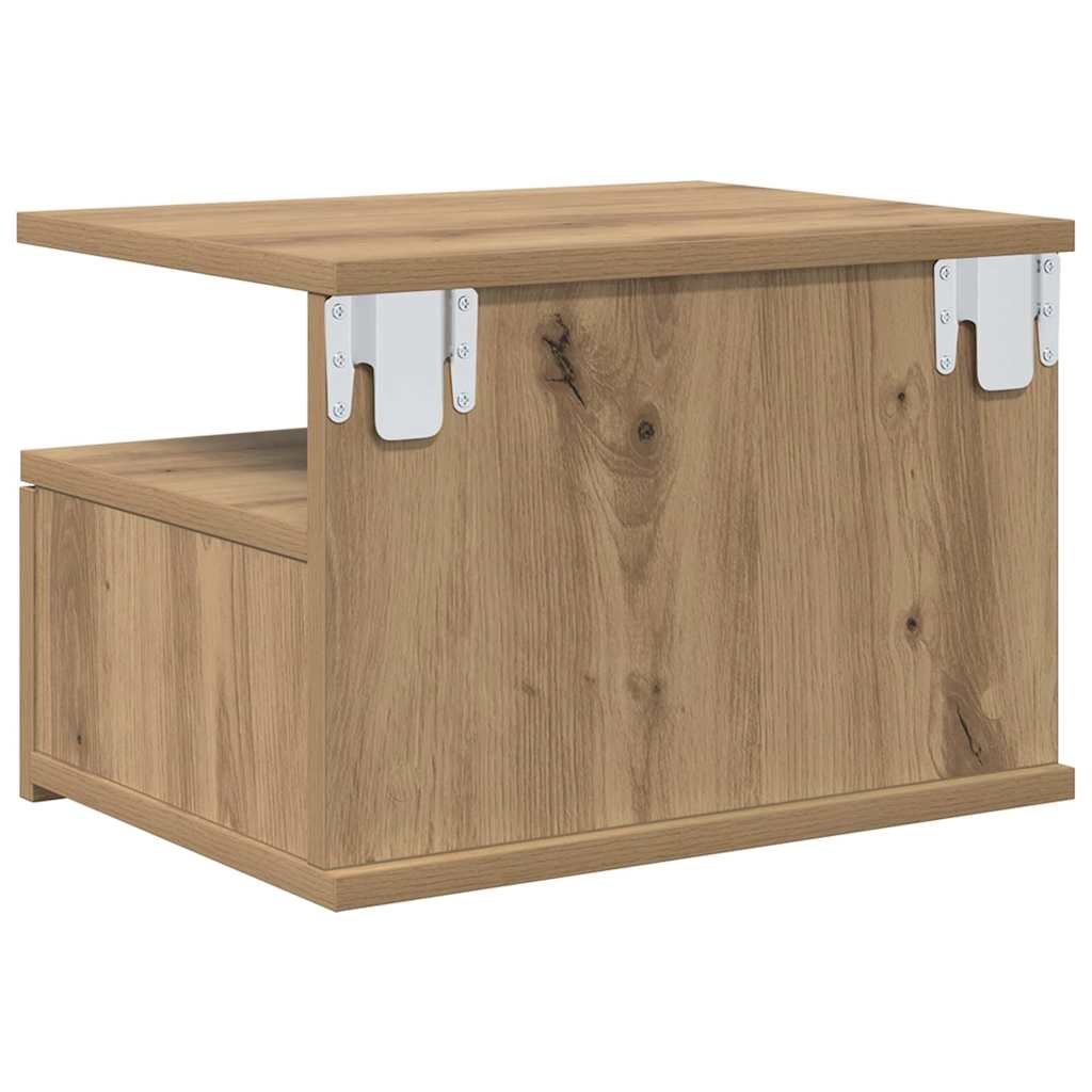 Schwebender Nachttisch 2 pcs Artisan-Eiche 40 x 31 x 28 cm