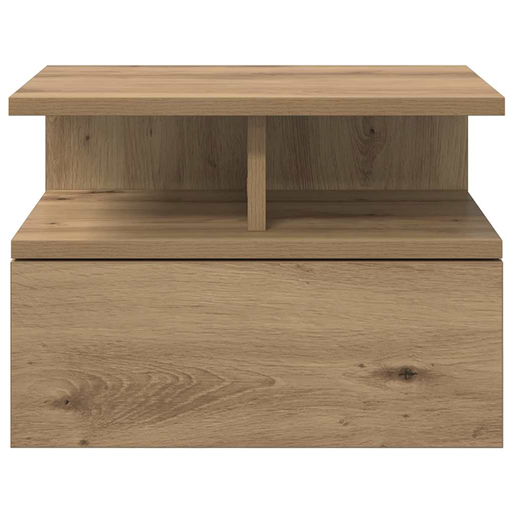 Schwebender Nachttisch 2 pcs Artisan-Eiche 40 x 31 x 28 cm
