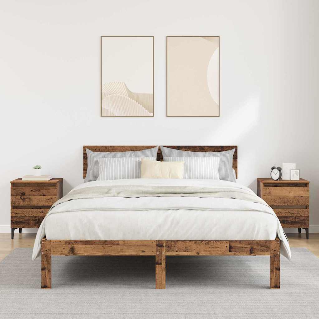 Nachttisch 2 pcs Altholz 40 x 35 x 50 cm Holzwerkstoff
