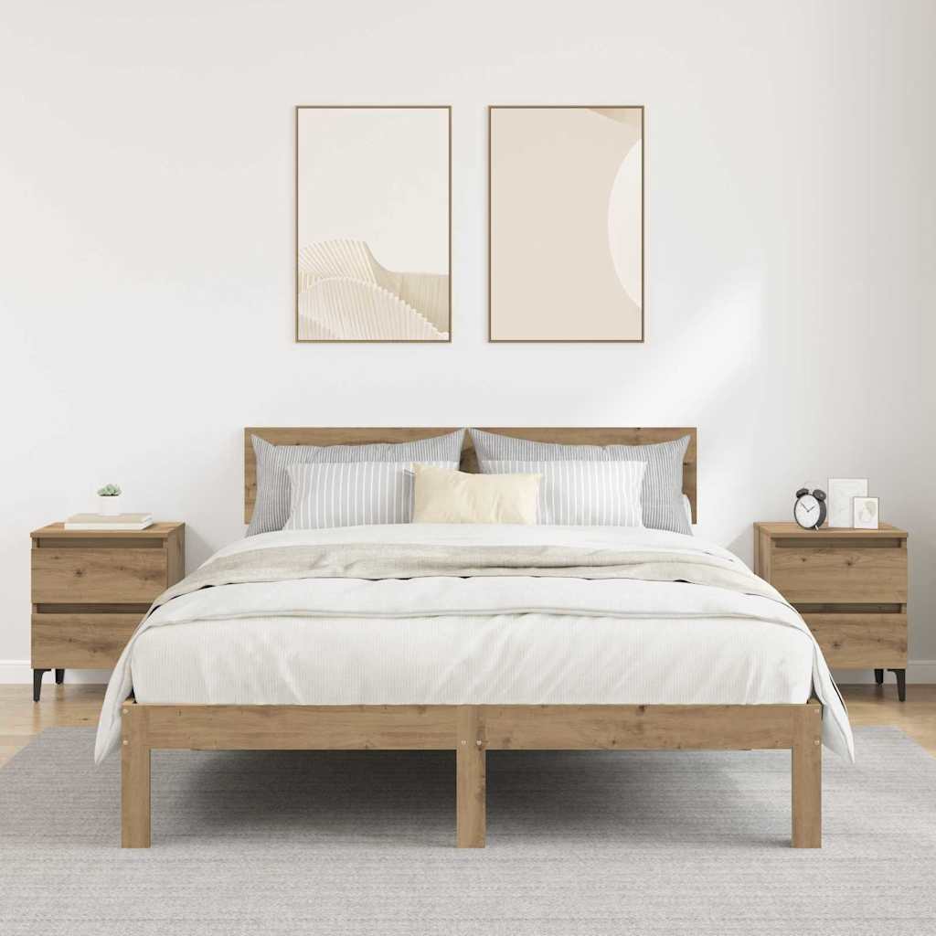 Nachttisch 2 pcs Artisan-Eiche 40 x 35 x 50 cm Holzwerkstoff