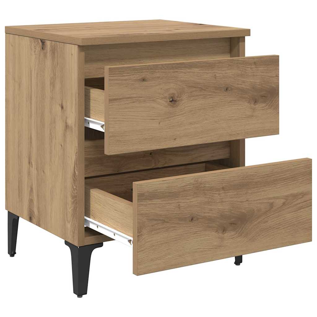Nachttisch 2 pcs Artisan-Eiche 40 x 35 x 50 cm Holzwerkstoff