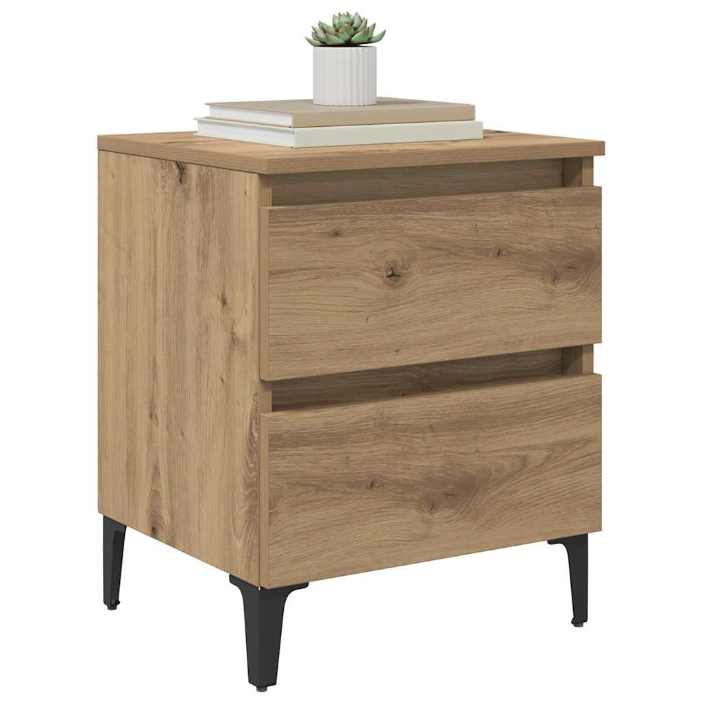 Nachttisch 2 pcs Artisan-Eiche 40 x 35 x 50 cm Holzwerkstoff