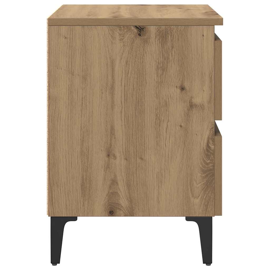 Nachttisch 2 pcs Artisan-Eiche 40 x 35 x 50 cm Holzwerkstoff