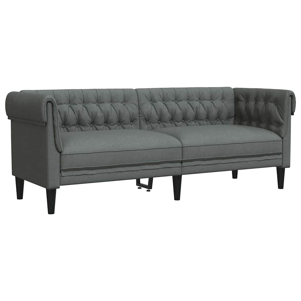 Wohnzimmer Couch 2 pcs Dunkelgrau 201,5 x 74,5 x 74,5 cm Stoff