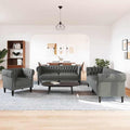 Wohnzimmer Couch 3 pcs Dunkelgrau 201,5 x 74,5 x 74,5 cm Stoff