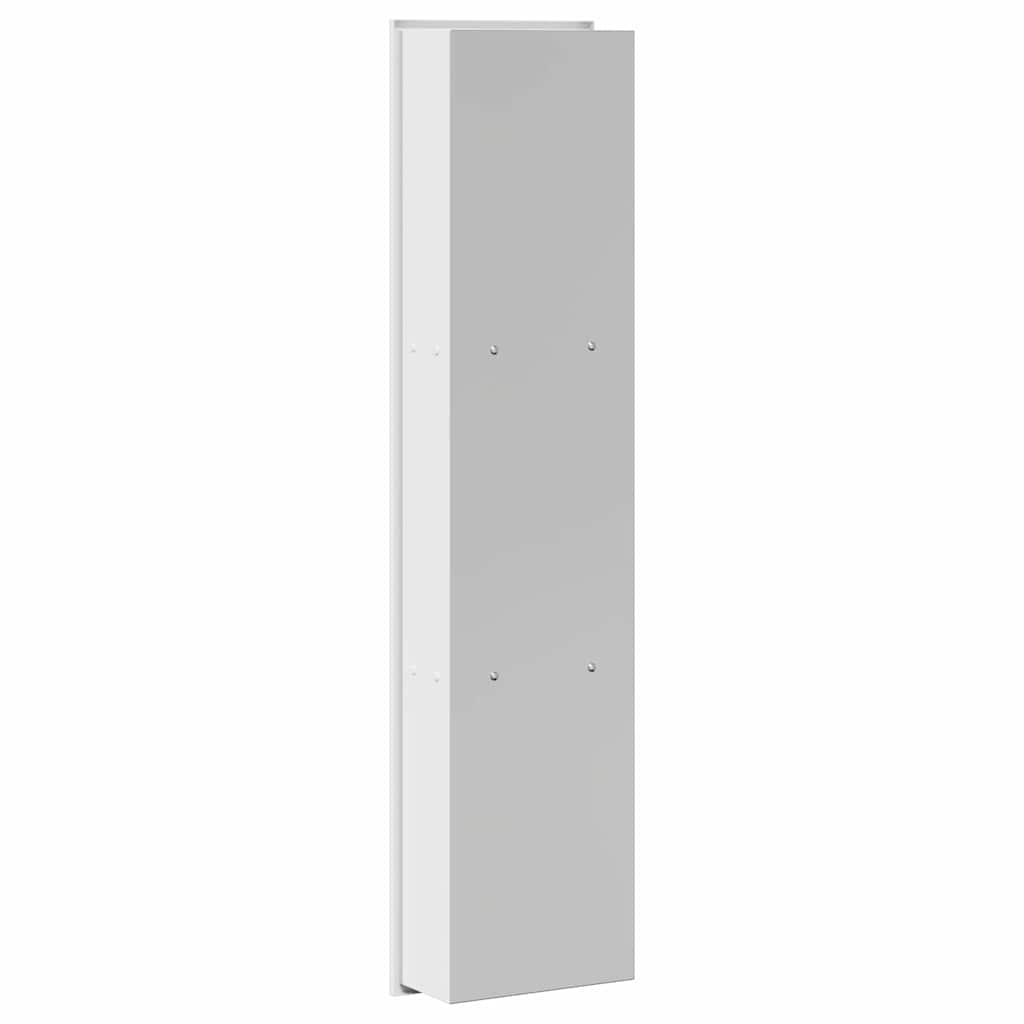 Duschnische Weiß 90 x 20 x 9,5 cm Edelstahl