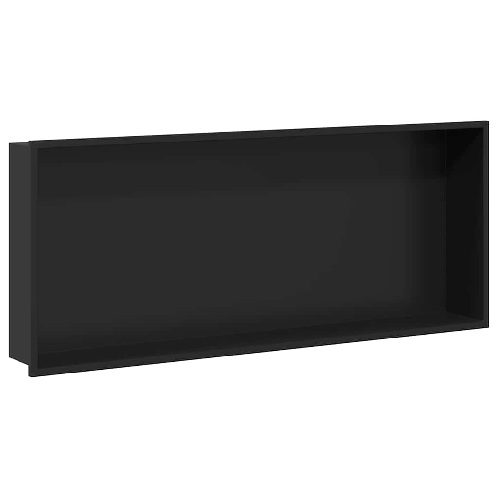Duschnische Schwarz 75 x 30 x 9,5 cm Edelstahl