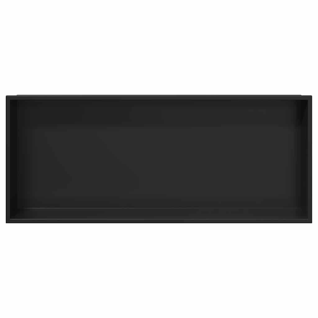 Duschnische Schwarz 75 x 30 x 9,5 cm Edelstahl