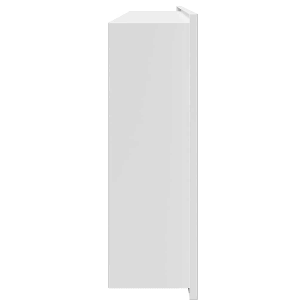 Duschnische Weiß 75 x 30 x 9,5 cm Edelstahl