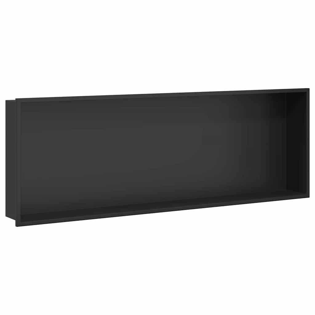 Duschnische Schwarz 90 x 30 x 9,5 cm Edelstahl