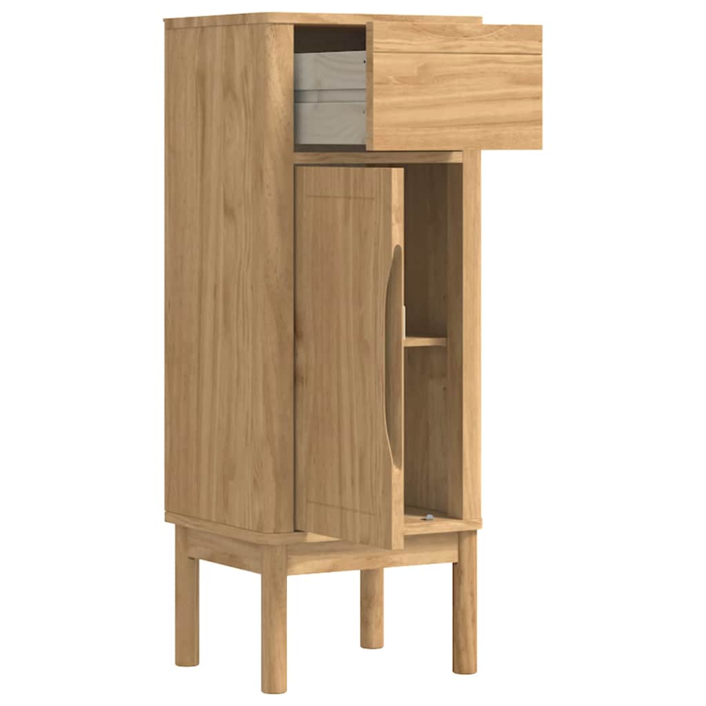 Badezimmerschrank mit Regal FLORO Wachsbraun 35 x 30 x 90 cm