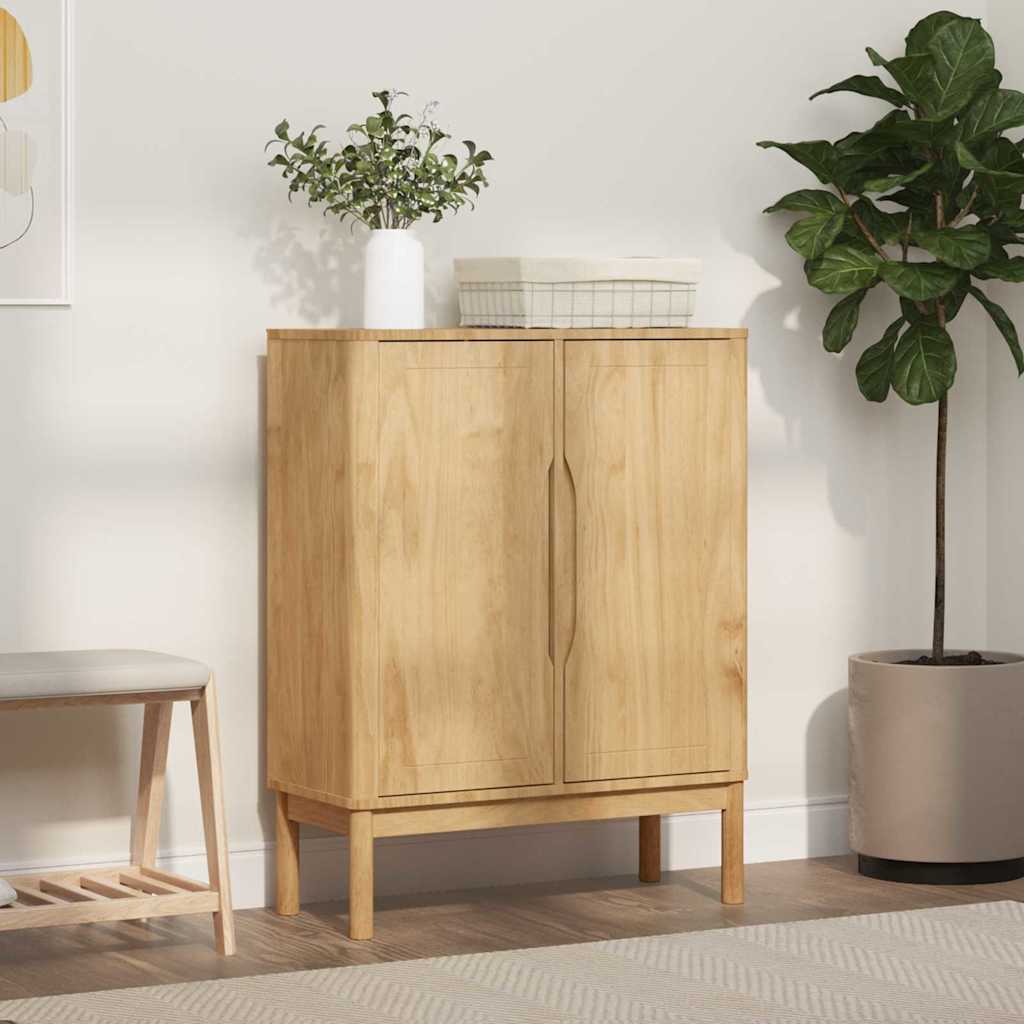 Sideboard FLORO Wachsbraun 70 x 30 x 70,5 cm Massivholz Kiefer