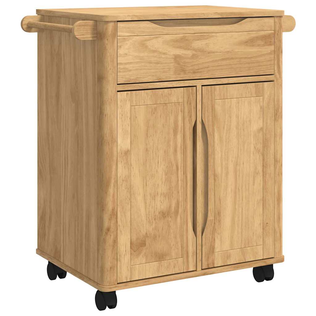 Küchentrolley FLORO Wachsbraun 72,5 x 45 x 80 cm