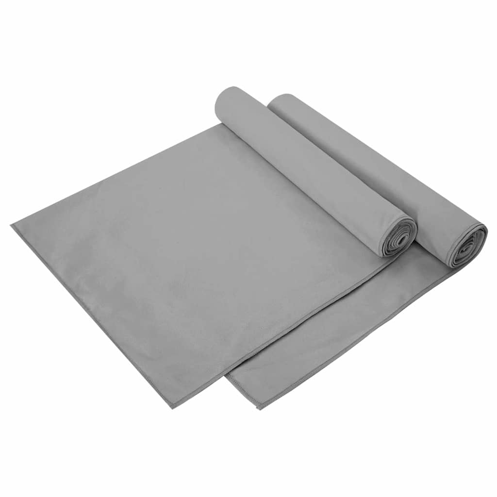 Sporthandtücher 2 pcs Dunkelgrau 140 x 70 cm