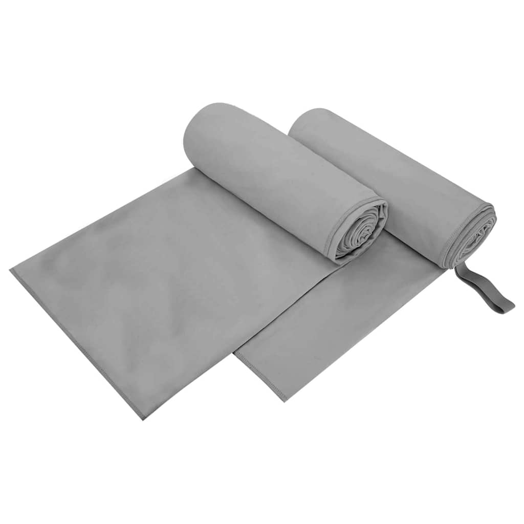 Sporthandtücher 2 pcs Dunkelgrau 200 x 100 cm