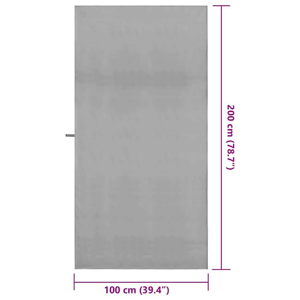 Sporthandtücher 2 pcs Dunkelgrau 200 x 100 cm