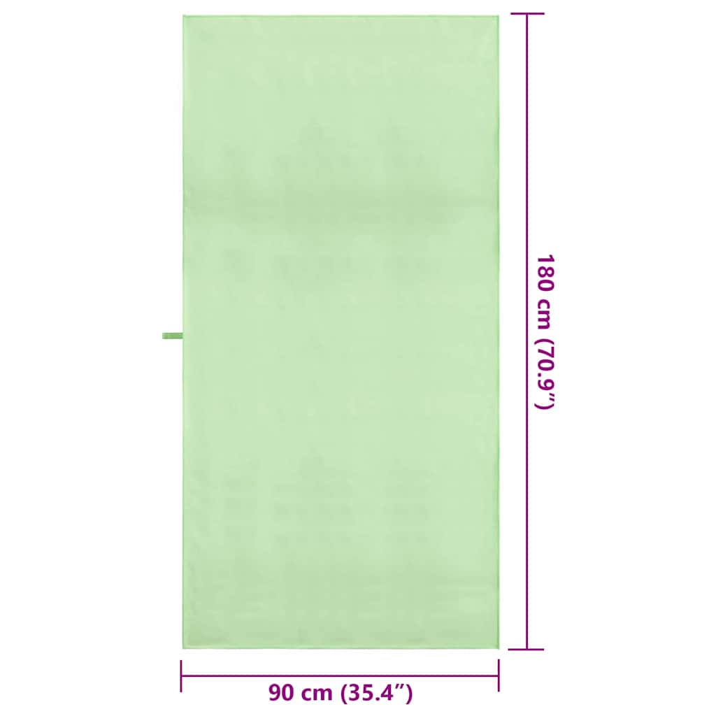Sporthandtücher 2 pcs Grün 180 x 90 cm Polyester und Polyamid