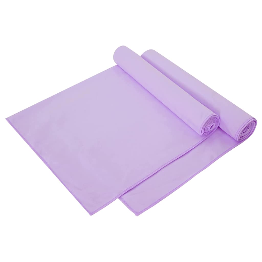 Sporthandtücher 2 pcs Lila 140 x 70 cm Polyester und Polyamid