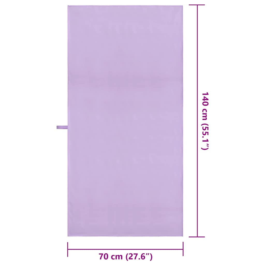 Sporthandtücher 2 pcs Lila 140 x 70 cm Polyester und Polyamid