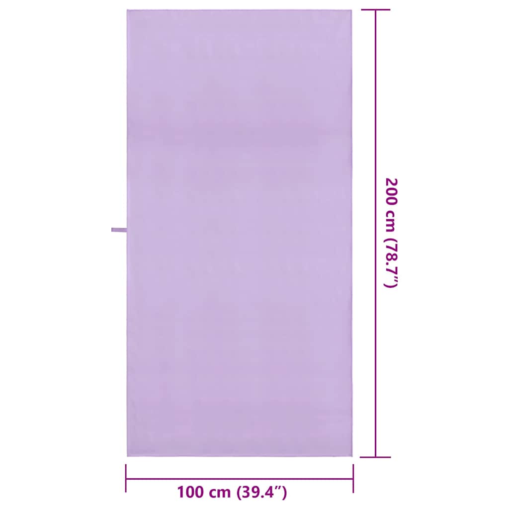 Sporthandtücher 2 pcs Lila 200 x 100 cm Polyester und Polyamid