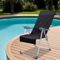 Außenstuhl Handtücher 2 pcs Schwarz 130 x 60 cm