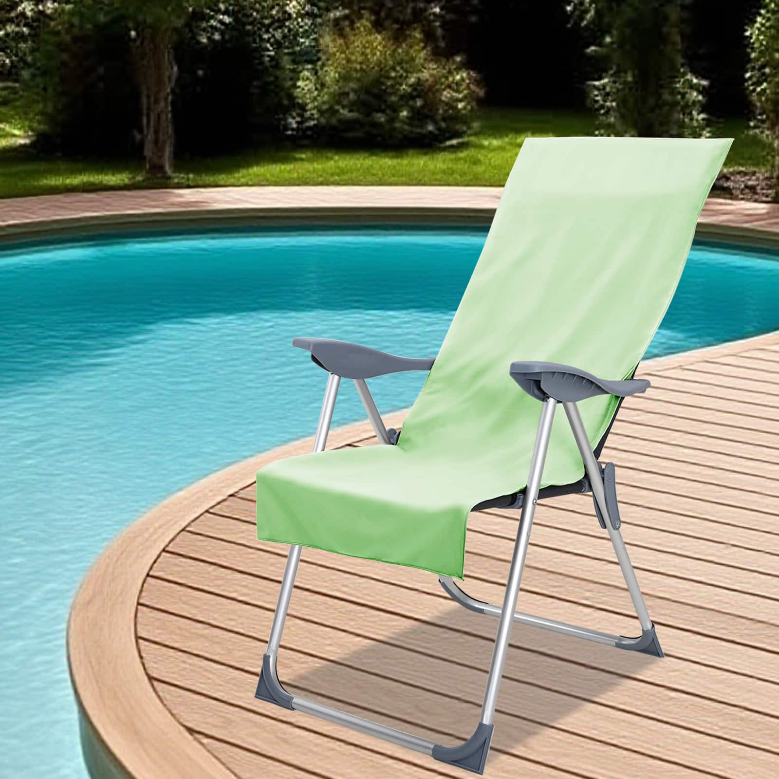Außenstuhl Handtücher 2 pcs Grün 130 x 60 cm