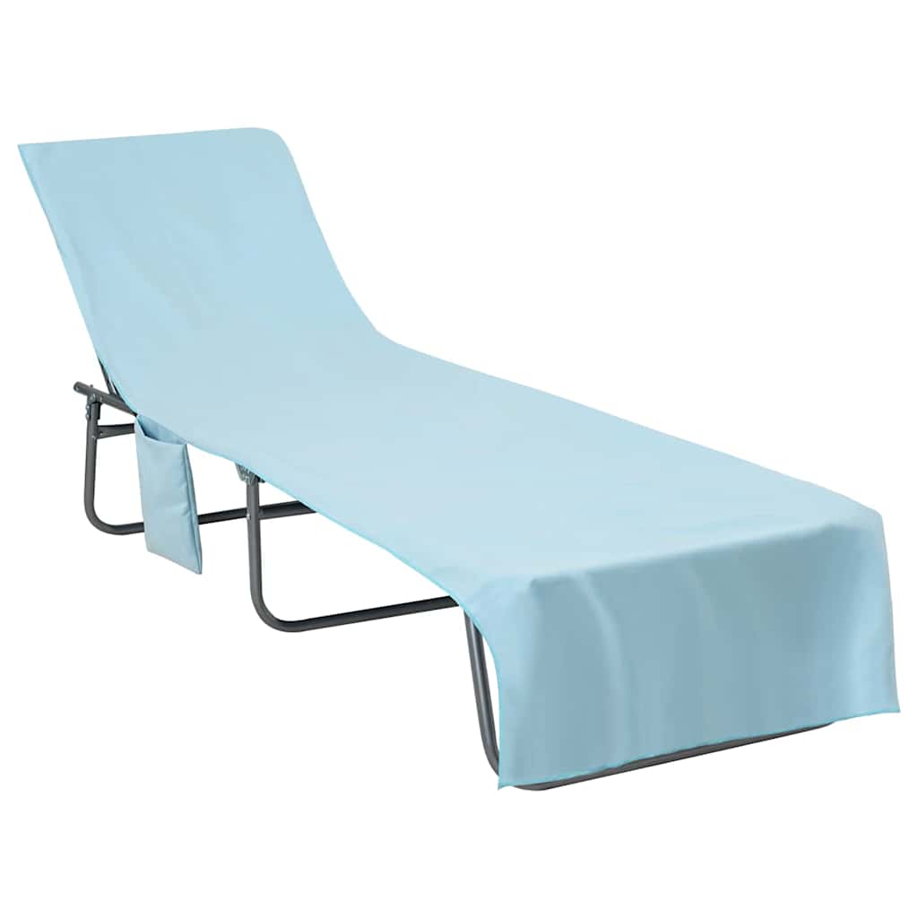Sonnenliege-Tücher 2 pcs Blau 210 x 75 cm