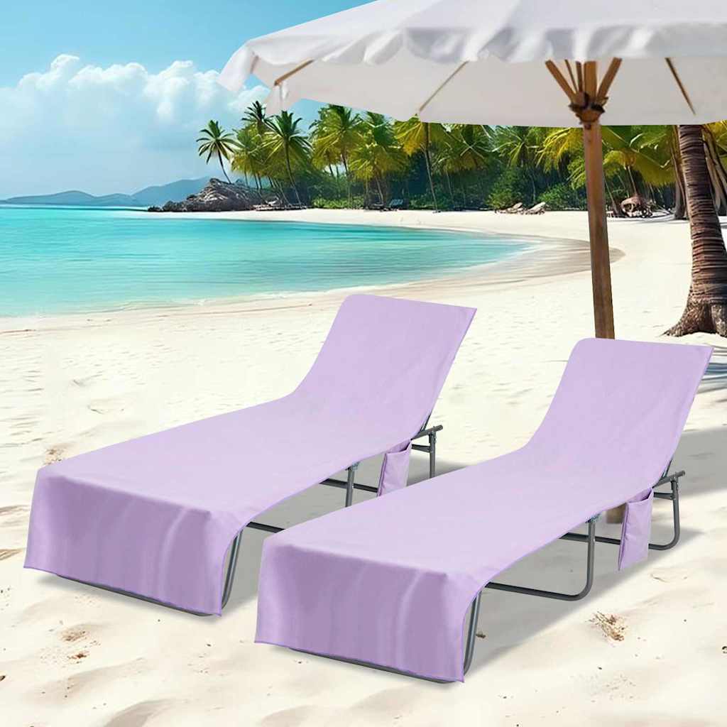 Sonnenliege-Tücher 2 pcs Lila 210 x 75 cm