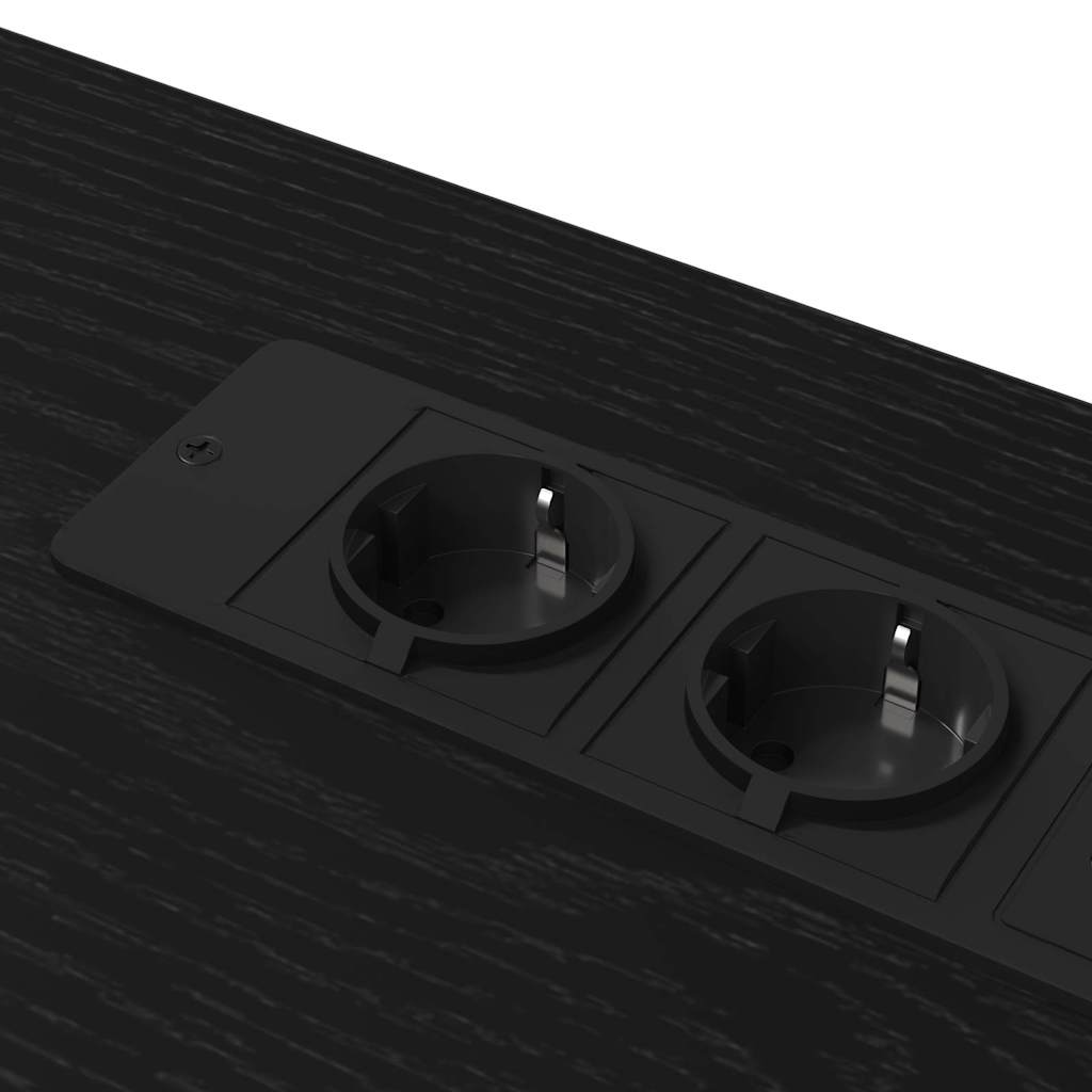 Schreibtisch mit Regal Schwarz Eichen-Optik 100 x 50 x 86,5 cm