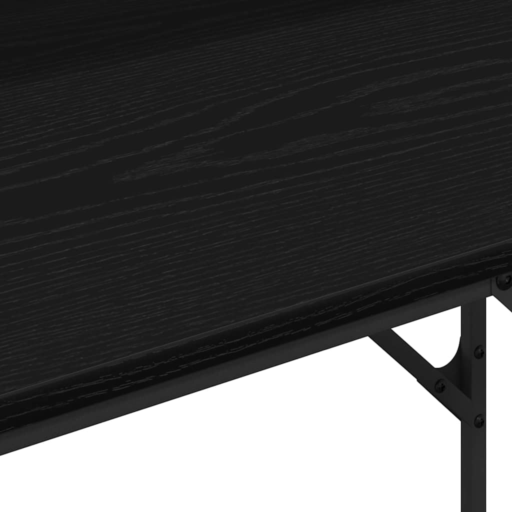 Schreibtisch mit Regal Schwarz Eichen-Optik 100 x 50 x 86,5 cm