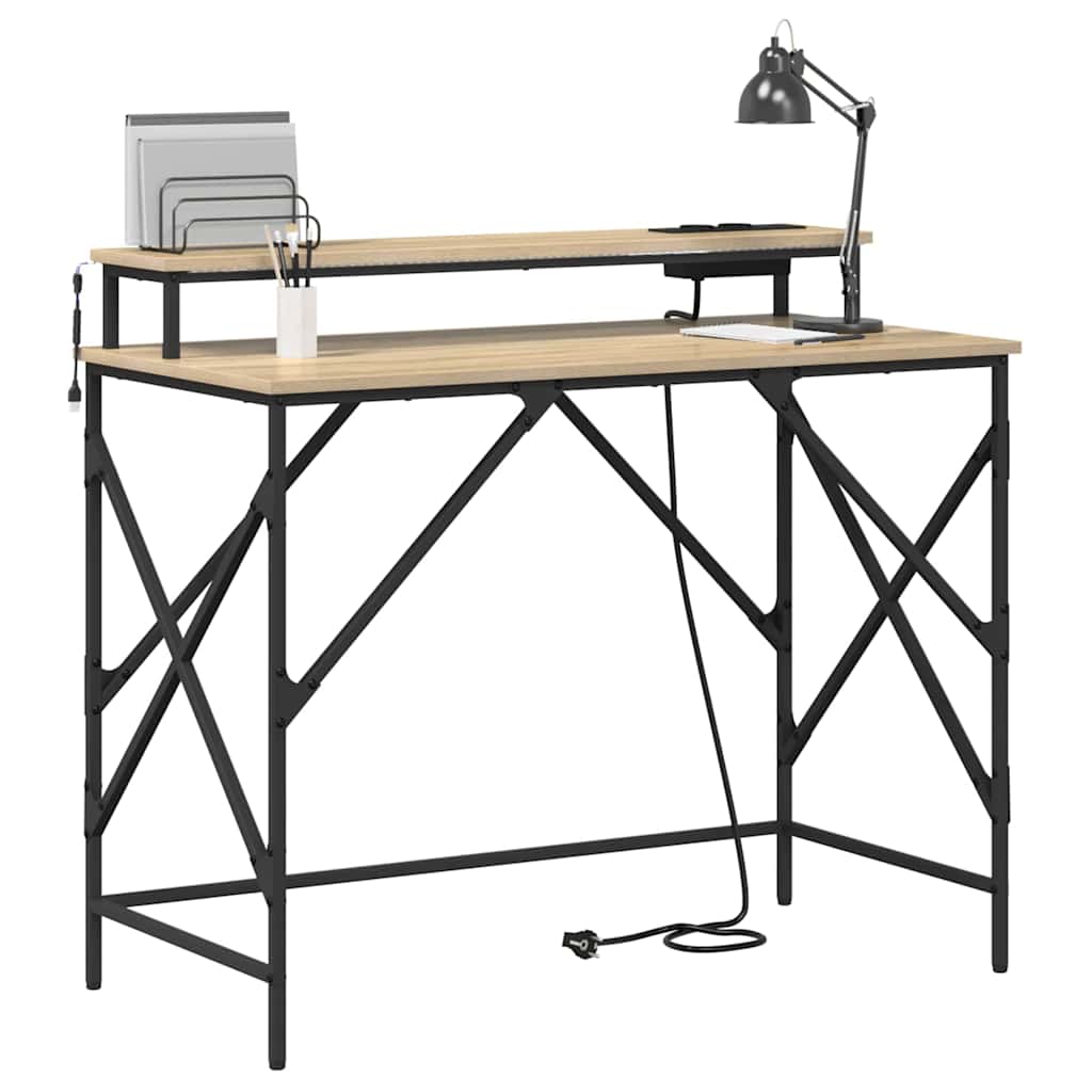 Schreibtisch Sonoma-Eiche 100 x 50 x 86,5 cm Holzwerkstoff