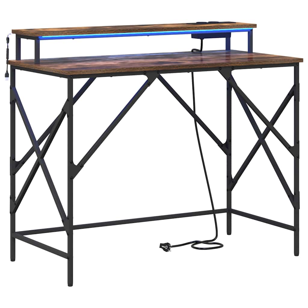 Schreibtisch Geräucherte Eiche 100 x 50 x 86,5 cm Holzwerkstoff
