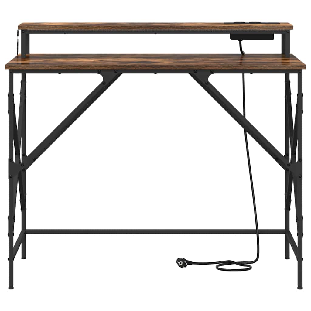 Schreibtisch Geräucherte Eiche 100 x 50 x 86,5 cm Holzwerkstoff
