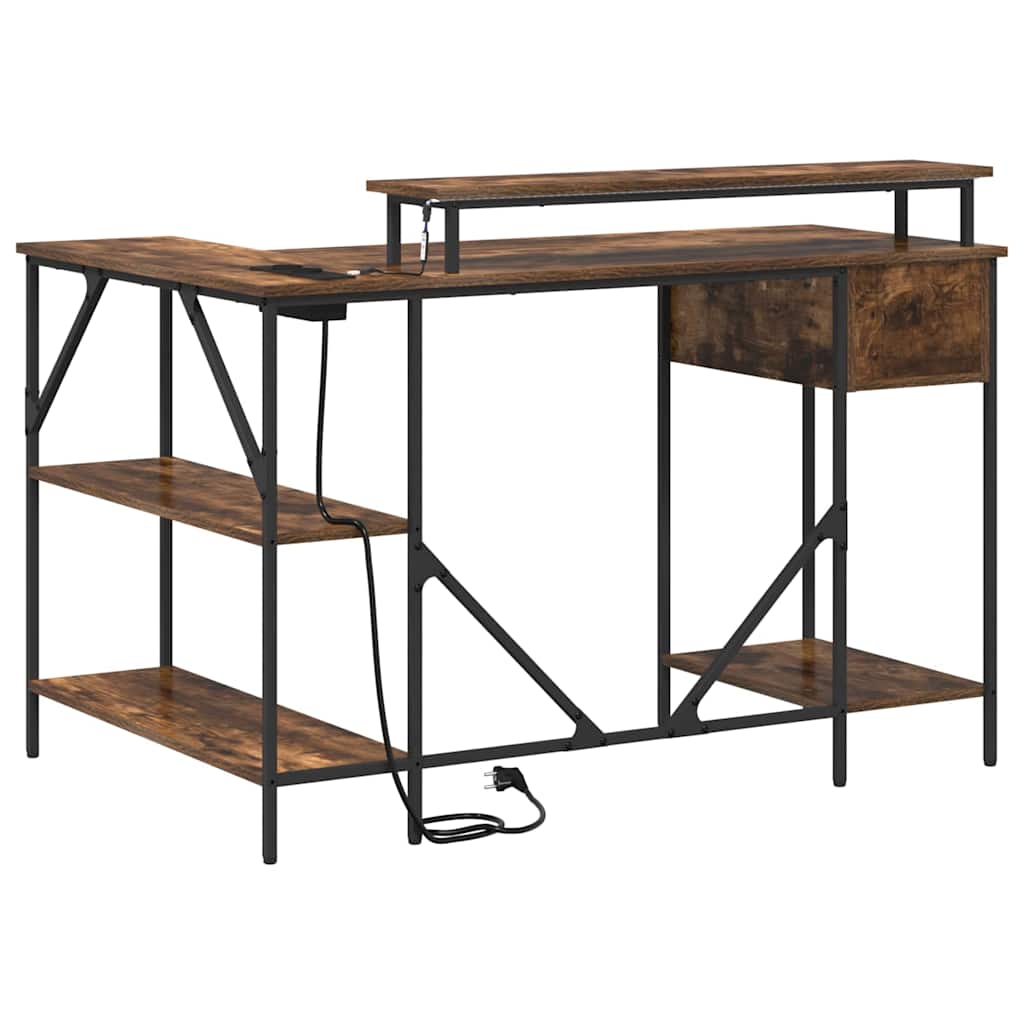 Schreibtisch Geräucherte Eiche 120 x 79 x 86,5 cm Holzwerkstoff