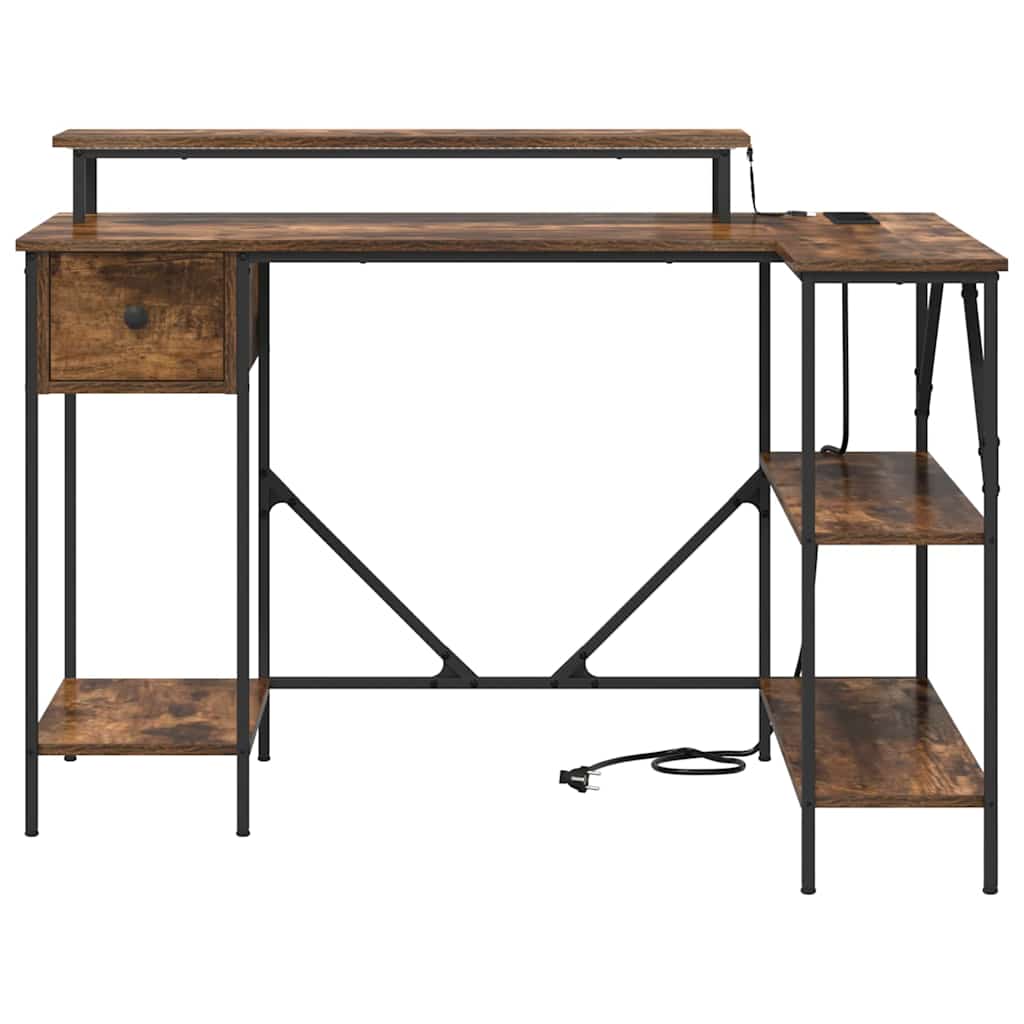 Schreibtisch Geräucherte Eiche 120 x 79 x 86,5 cm Holzwerkstoff