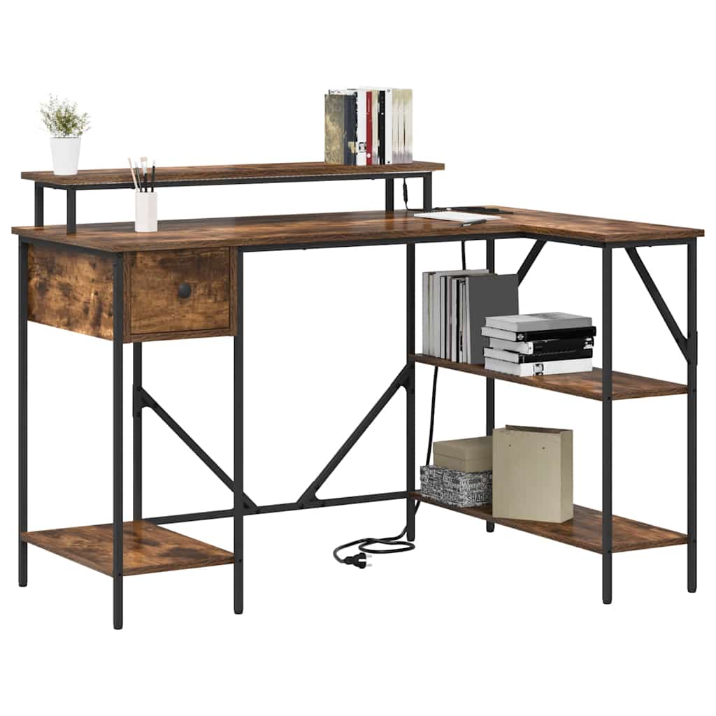 Schreibtisch Geräucherte Eiche 120 x 79 x 86,5 cm Holzwerkstoff