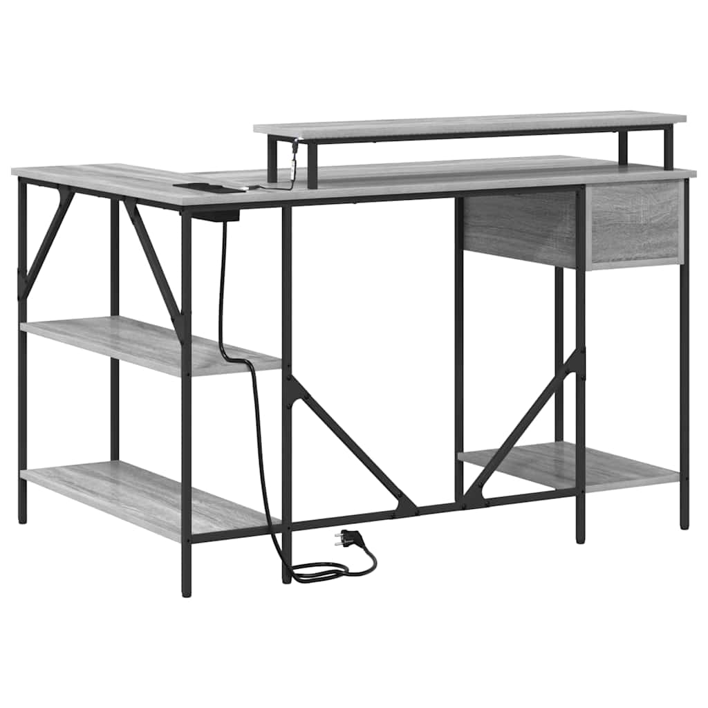 Schreibtisch Graues Sonoma 120 x 79 x 86,5 cm Holzwerkstoff