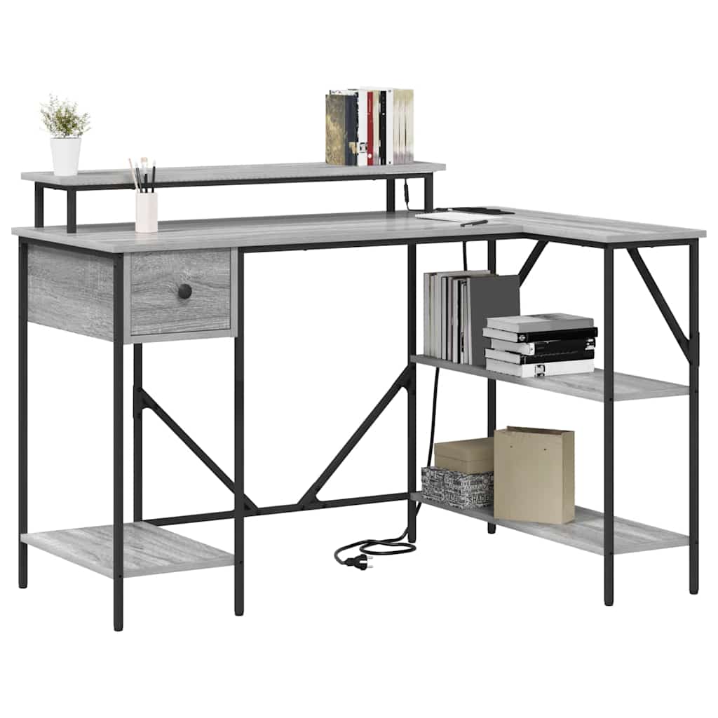 Schreibtisch Graues Sonoma 120 x 79 x 86,5 cm Holzwerkstoff