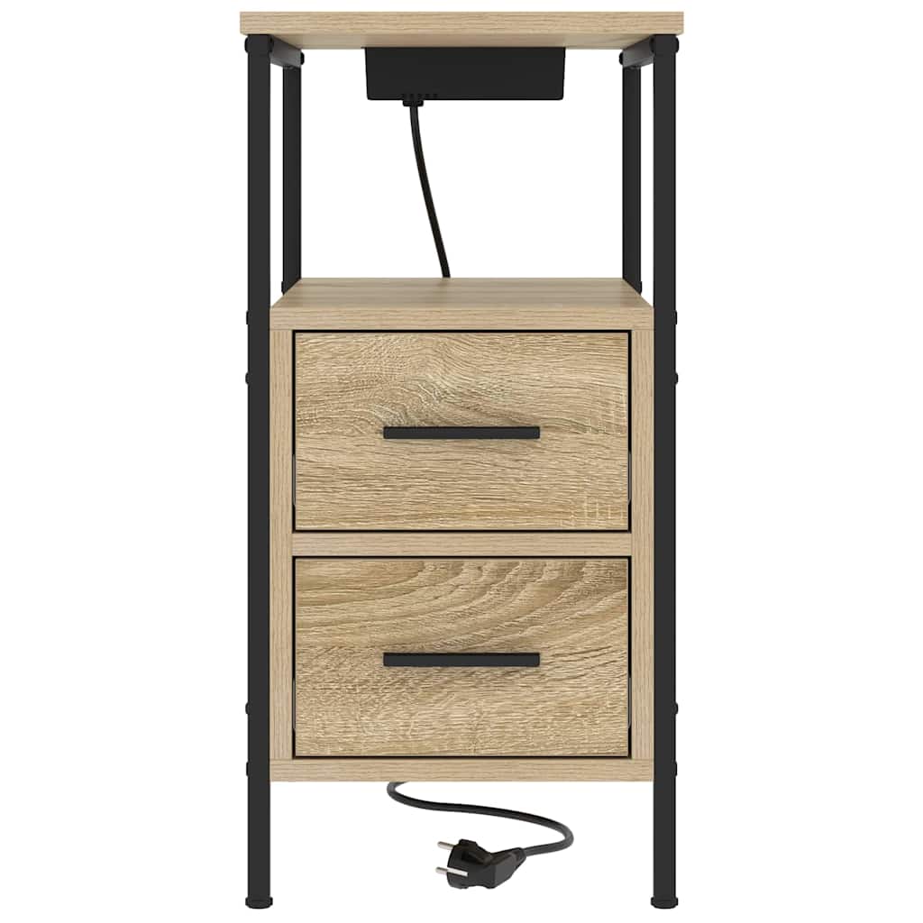 Nachttisch 2 pcs Sonoma-Eiche 30 x 48 x 61 cm Holzwerkstoff