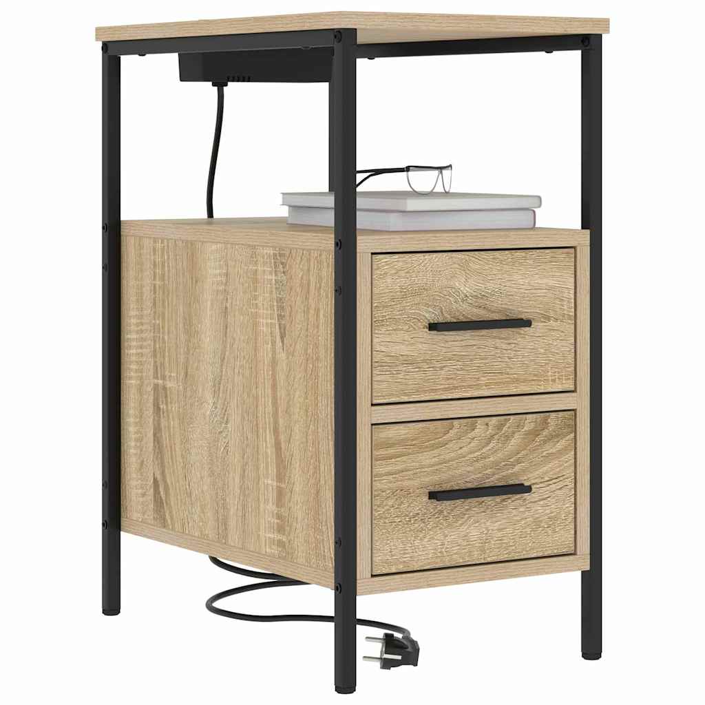Nachttisch 2 pcs Sonoma-Eiche 30 x 48 x 61 cm Holzwerkstoff