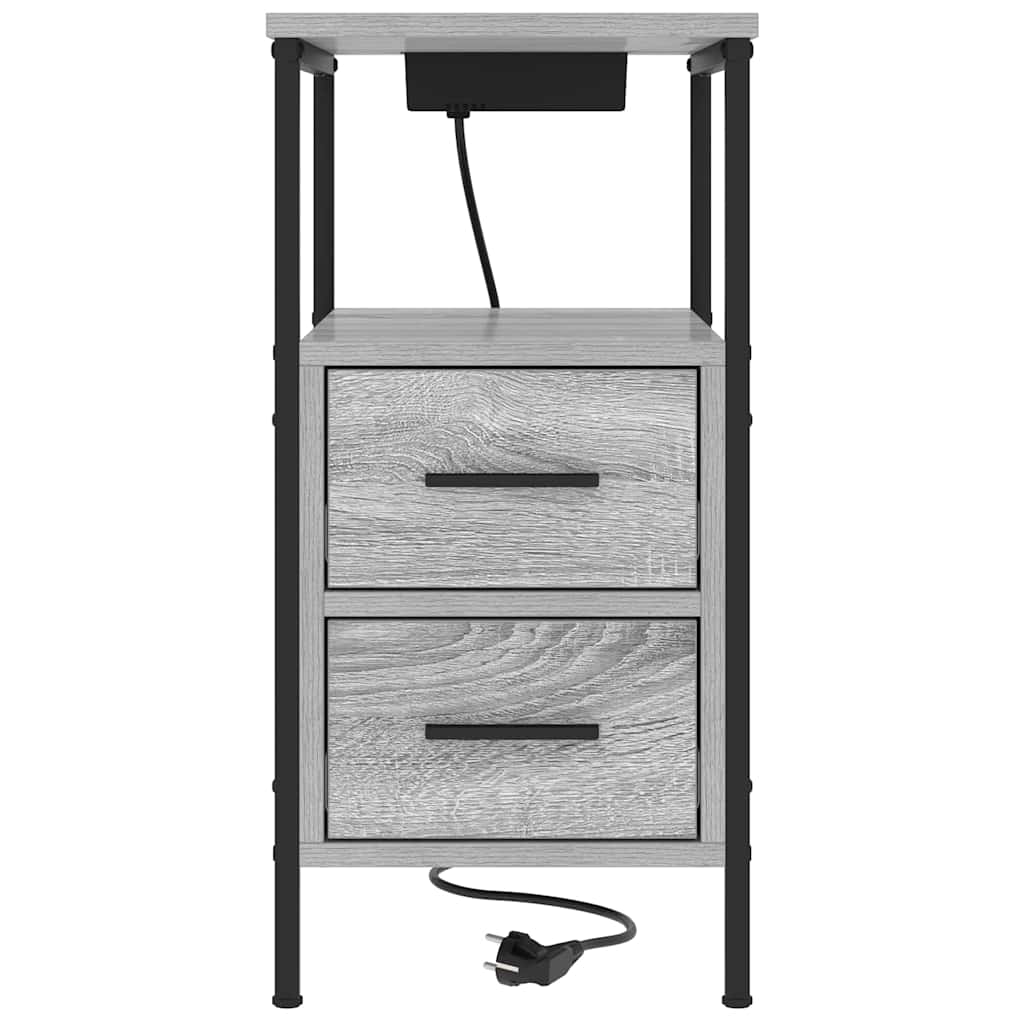 Nachttisch Graues Sonoma 30 x 48 x 61 cm Holzwerkstoff