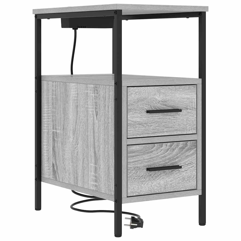 Nachttisch 2 pcs Graues Sonoma 30 x 48 x 61 cm Holzwerkstoff