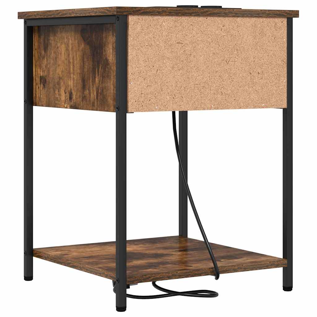 Nachttisch 2 pcs Geräucherte Eiche 42 x 41 x 56 cm