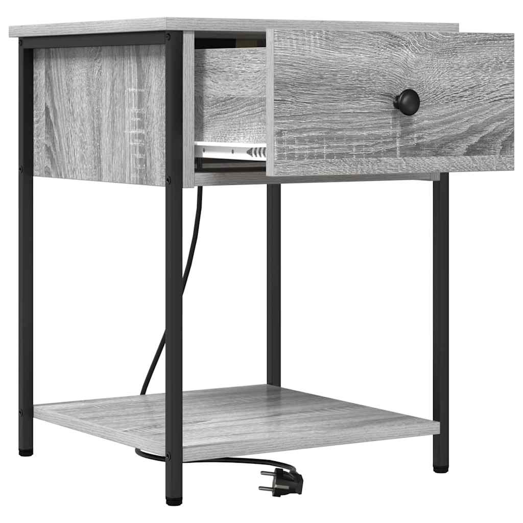 Nachttisch Graues Sonoma 42 x 41 x 56 cm Holzwerkstoff